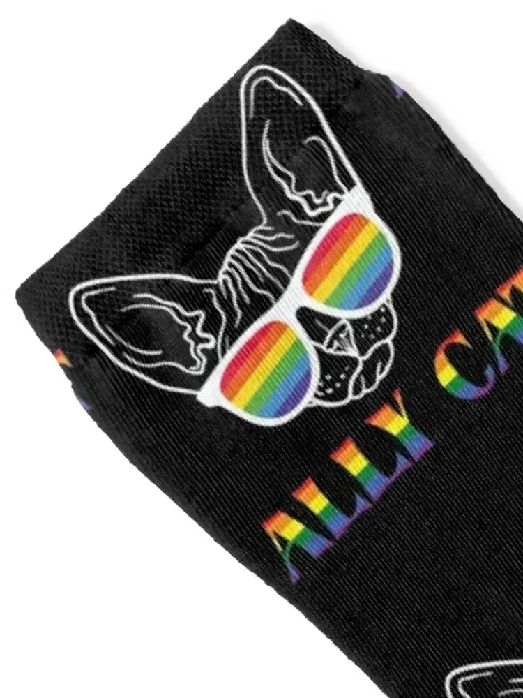 Ally Car - Funny LGBTQ Pride Ally Socks Toe sports short Man Socks Women's