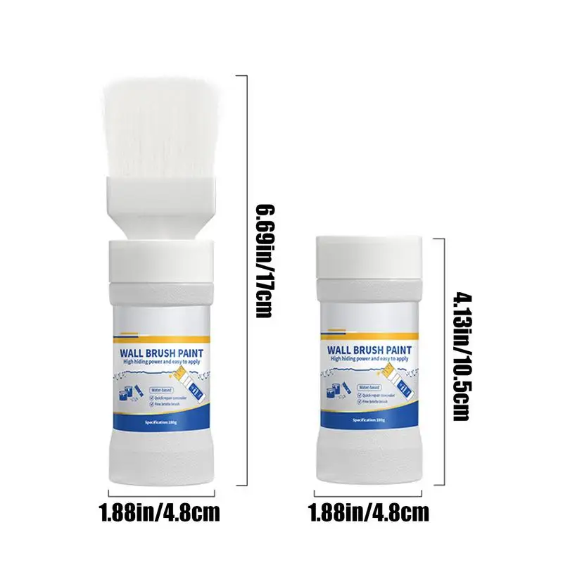 휴대용 벽 수리용 흰색 페인트, 벽 페인팅 키트, 흰색 천장 페인트, 벽 터치업 페인트, 브러시 포함, 180g