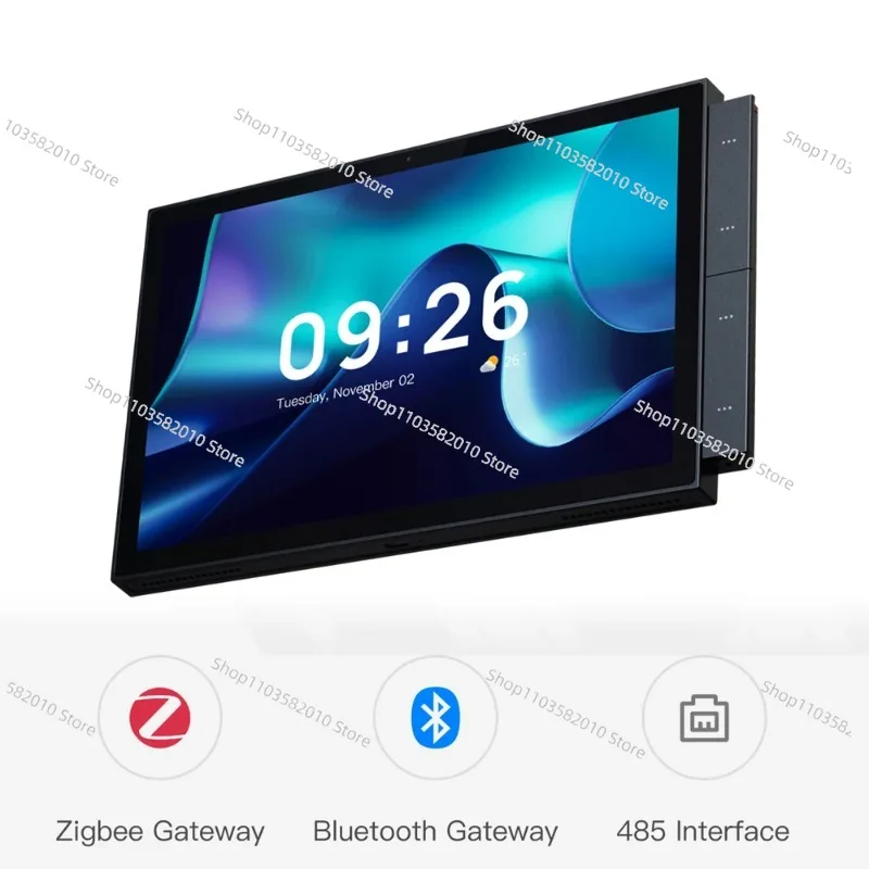 10 Inch Smart Home Appliances Tuya Zigbee Gateway  Multi-function Central Touch Screen Control Panel Light