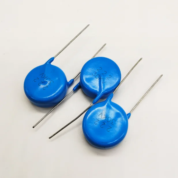 10PCS High frequency blue ceramic chip capacitor 30KV 222K 2200PF   high-voltage power supply ceramic dielectric capacitor