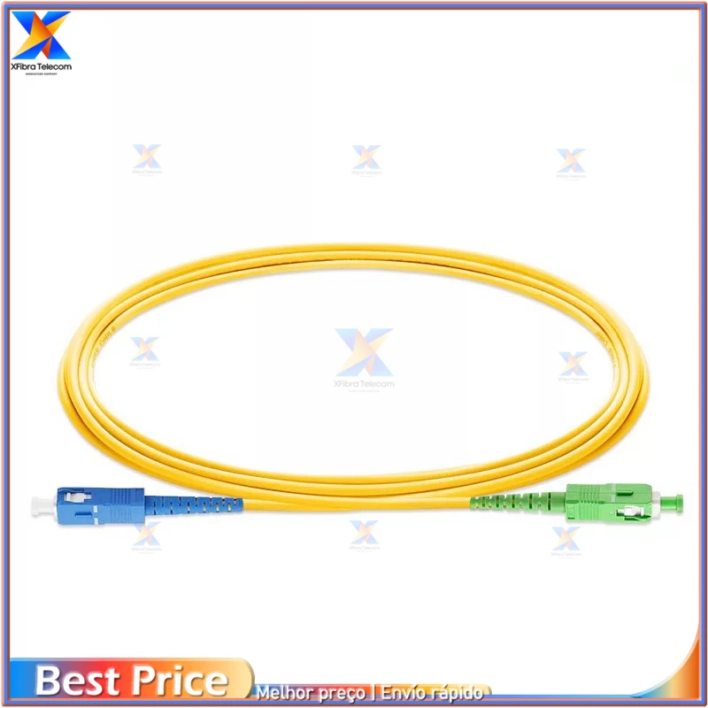 Wholesale price 10 Pcs/Lot SM SC/ UPC-SC/ APC Simplex PVC LSZH 1m/2m/3m Fiber Optic 3.0mm Patch Cord Mode For CATV Network