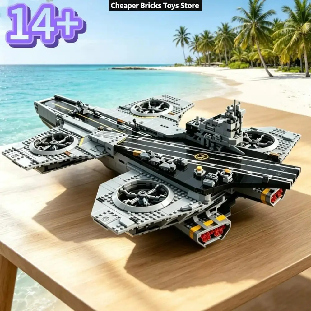 Intelligence Agency Style Battleship Brick Construction Kit Space Vessel Model Premium Collectible for Enthusiasts Friends