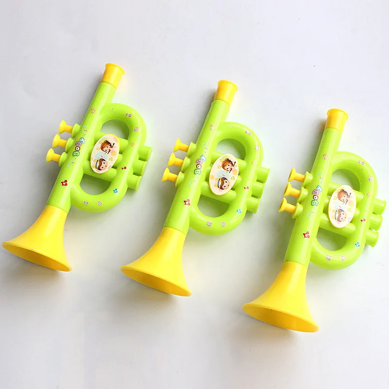 1 Pcs Creative Children's Plastic Small Toys Can Blow The Small Horn Cute Cartoon Small Horn Children's Musical Instrument Toys