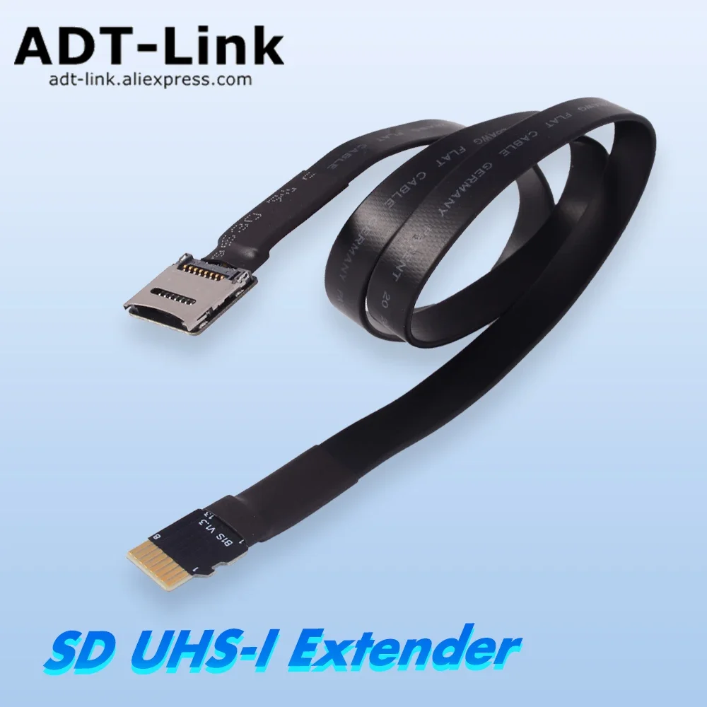 ADT Micro SD/TF to SD Memory Card Extension Cable Male to Female - Supports SDHC/SDXC UHS-I Full Speed - Not for FPC Read Test