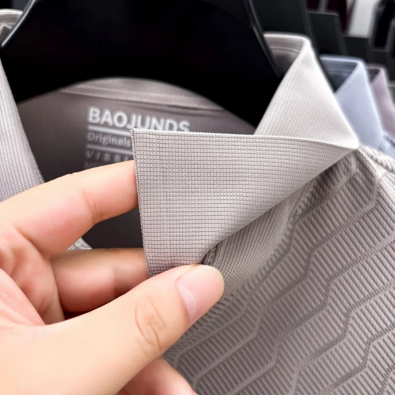 Designer-Marken-Poloshirt für Herren mit Aufdruck, Herbst-Neuheit, Lässiges Einfarbiges Langarm-Revers-T-Shirt, Luxuriöse Business-Herrenbekleidung – Detail 16