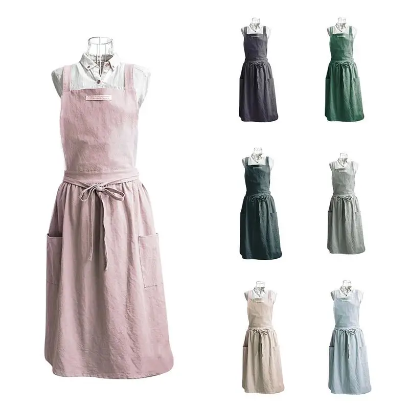 Anti-pollution Apron Safety Clothing Anti-wear Japan Korea Style Long Apron Pleated Skirt Bar Coffee Shop Florist Studio Uniform