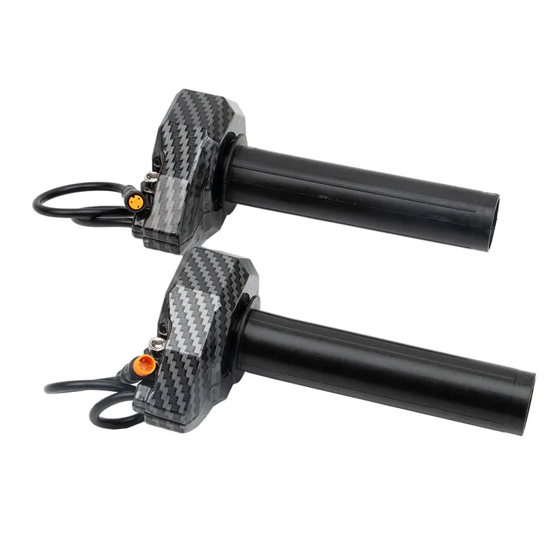 AliExpress ProfesRacing Throttle Grip For Happyrun Freego Heybike Electric Dirt Bike Ebike Full Twist Throttle 22mm carbon fiber pattern Style