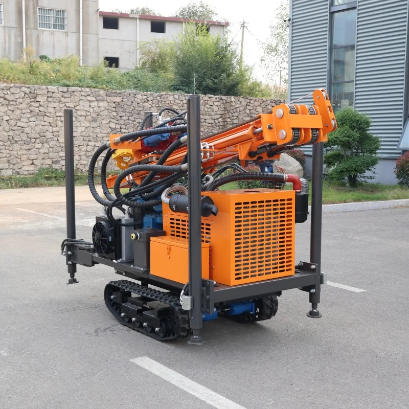 Customized 200M Deep Bore Drilling Wheel Crawler Diesel Hydraulic Portable Rough Terrain Travel Deep Water Well Drilling Rig