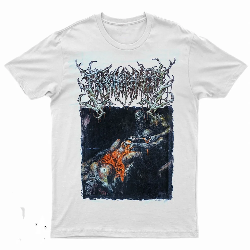 

New PSYCHOPHAGIA - AROUSAL EUPHORIC DEBAUCHERY WHITE Printed Unisex Street Fashion Trendy Short Sleeve Pure Cotton Round Neck