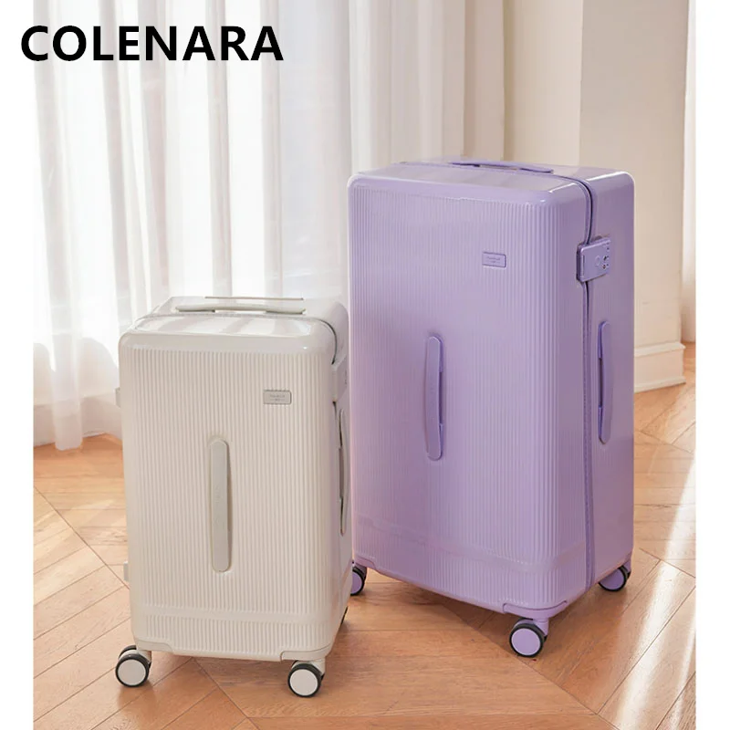 

COLENARA Suitcase on Wheels 20 Inches PC Boarding Box Large Capacity Multifunctional 22"24"26"28" Women's Carry-on Luggage