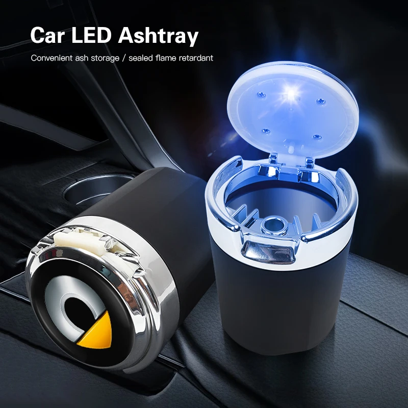 

Car Interior Accessories Ashtray LED Light Portable Smoke Ashes Holder For Mercedes Benz AMG Smart W205 C300 W203 W206 W108 W124