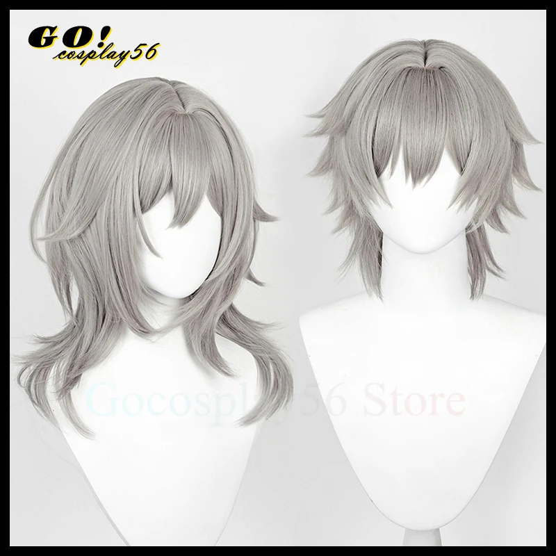 

Star Rail Trailblazer Cosplay Wig Grey Short Long Wavy Hair Gray Heat Resistant Synthetic Scalp 2023 Game Headwear