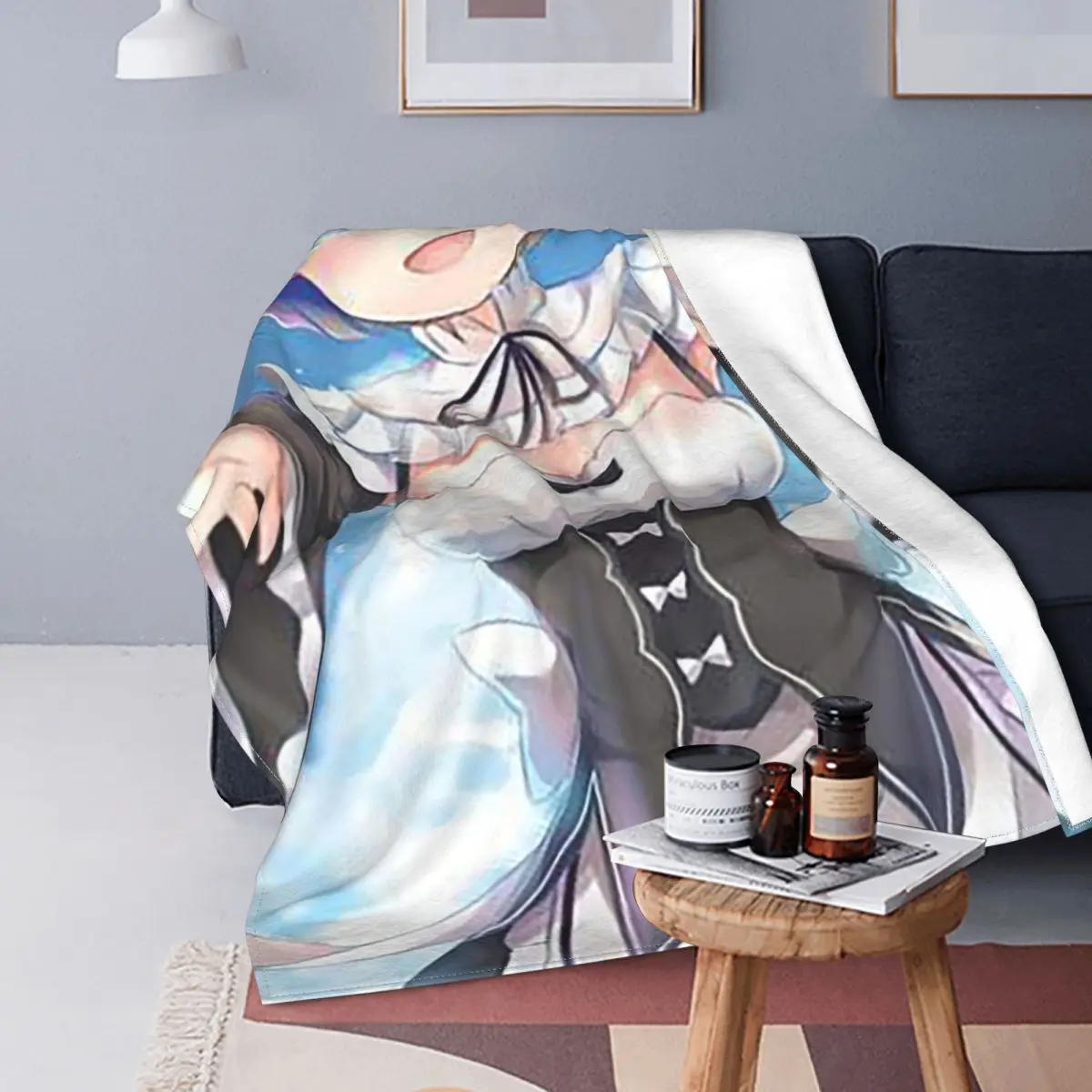 

Sexy Rem Blanket Sofa Cover Coral Fleece Plush Winter Anime 3D Gift Breathable Soft Throw Blankets for Bedding Car Rug Piece