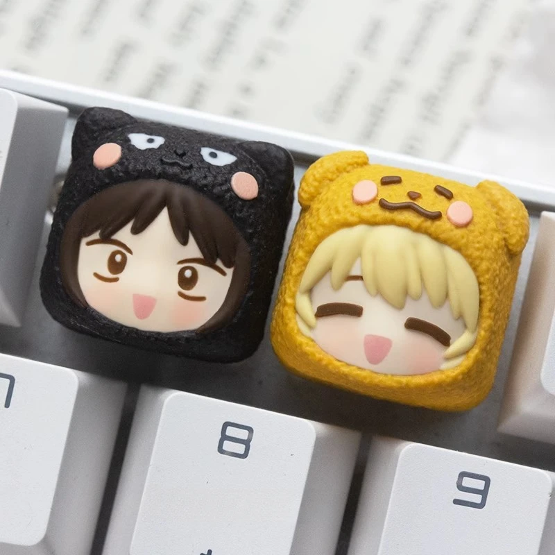 Skip and Loafer Anime Keycaps Resin Keycaps for Mechanical Keyboard Accessories Shima Smart Custom Cute Keyboard Caps MX Switch