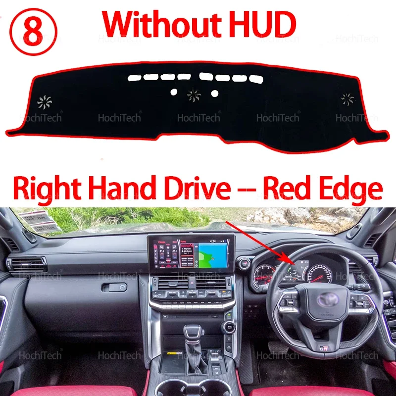 Auto Dashboard Abdeckung Vermeiden Licht Pad Instrument Plattform Abdeckung Matte Teppich Für Toyota Land Cruiser 300 LC300 ZX VX GR-S 2022-2025 – Detail 16