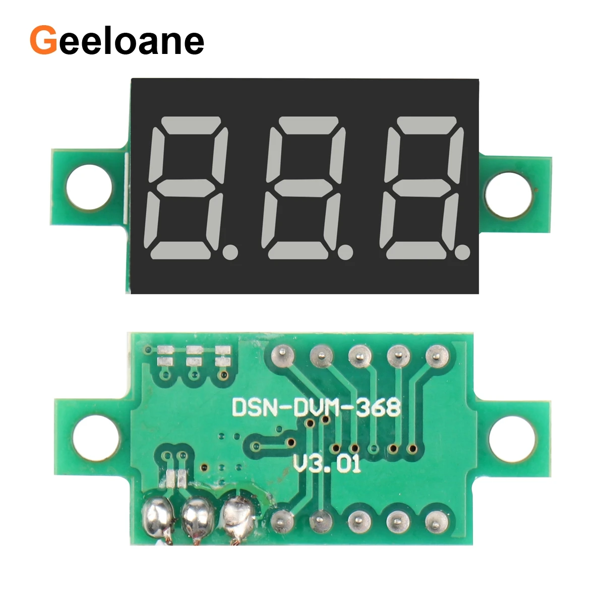 0.36 "Mini ไฟ LED มิเตอร์ดิจิตอล DC 0-30V 2สาย3หลักแรงดันไฟฟ้าจอแสดงผลเมตร DIY ป้องกันขั้วย้อนกลับ