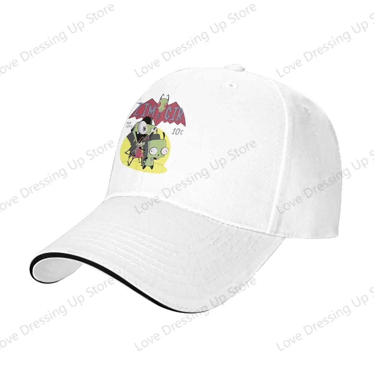 New Invader Zim Men Women Baseball Caps Zim & Gir best friend Truck Cap Running Hats