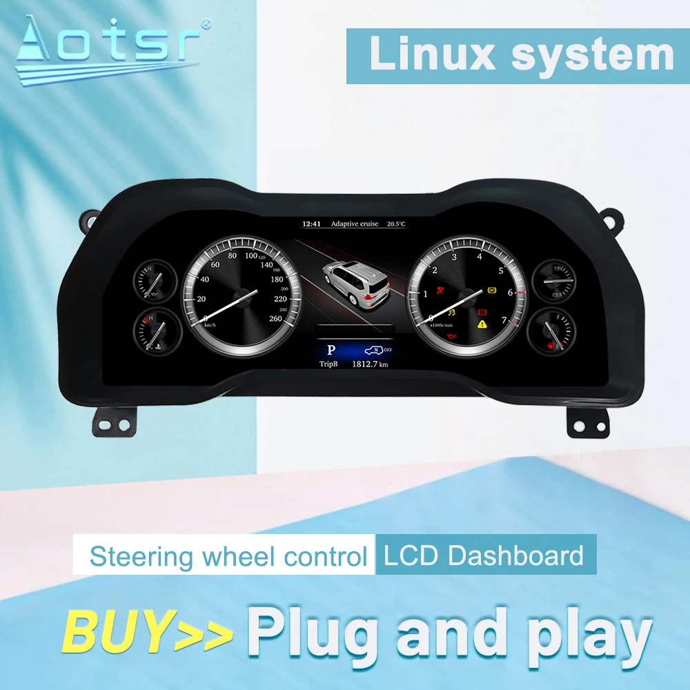 

Виртуальный кабин цифровой приборной панели для Toyota 4Runner 2014-2019, аксессуар для обновления датчика высокого разрешения