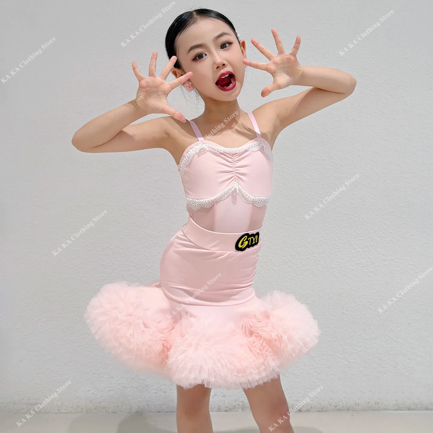 

Детское бальное платье для стандартных танцев, сальсы, латиноамериканских танцев, профессиональное платье для соревнований по танго, самбе, латиноамериканским танцам для девочек