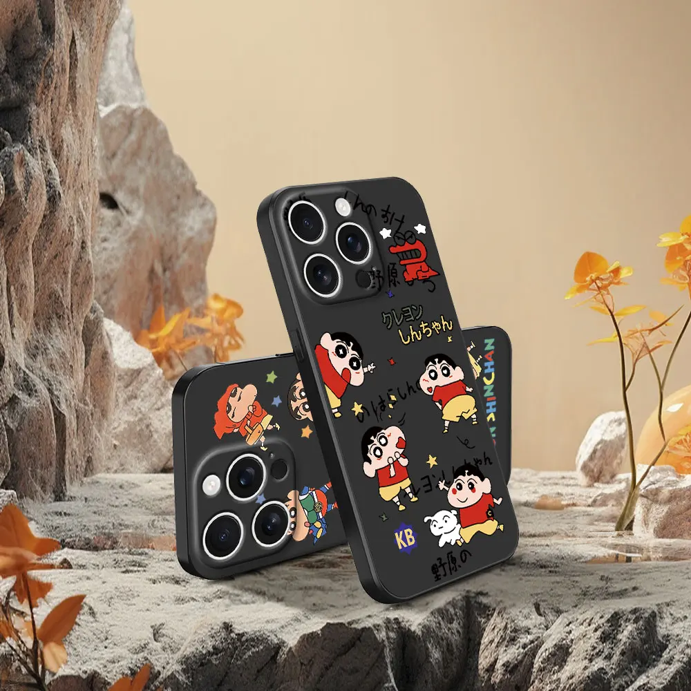 Black Soft Case For Xiaomi 17T 15T 14T 13T 10T Mi 11 Lite 5G NE 11T Pro TPU Mobile Phone Cover Nohara Shinnosuke Sakurada Nene view 5