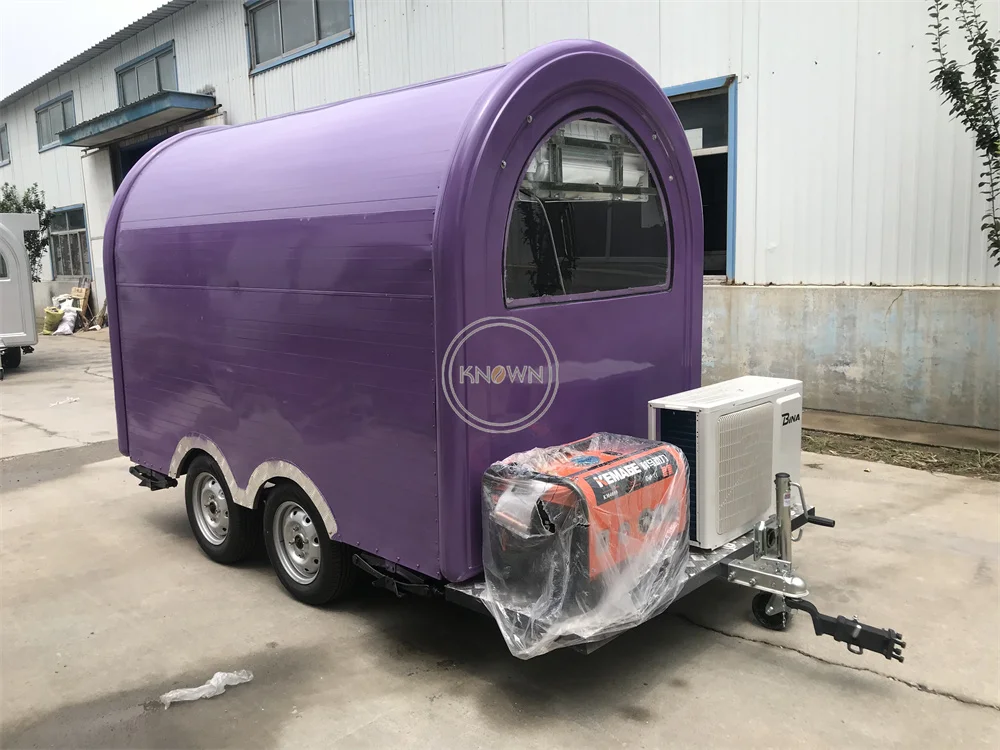 이동식 푸드 트럭 스낵 핫도그 카트, 맞춤형 완전 주방 장비, 아이스크림, 햄버거 키오스크, 양보 푸드 트럭 트레일러
