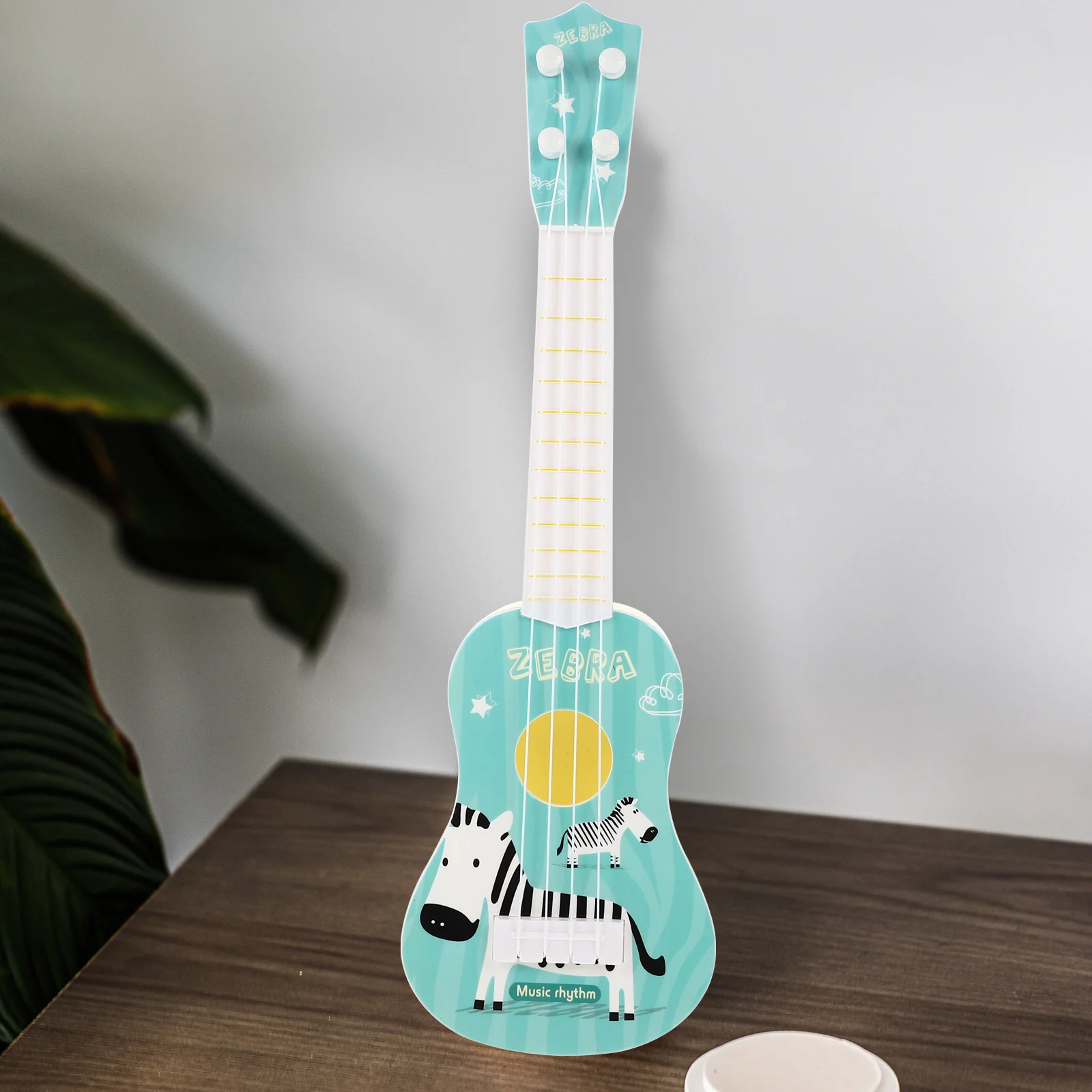 Modelo de guitarra ukulele infantil, instrumento de plástico, brinquedo infantil, aprendizagem precoce, mini guitarras musicais