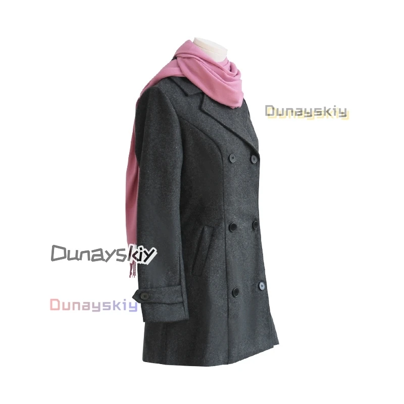 Anime Noragami Cosplay Hiyori Iki hiver manteau écharpe uniforme ensemble complet Costume femmes fille quotidien manteau écharpe Costume Holloween