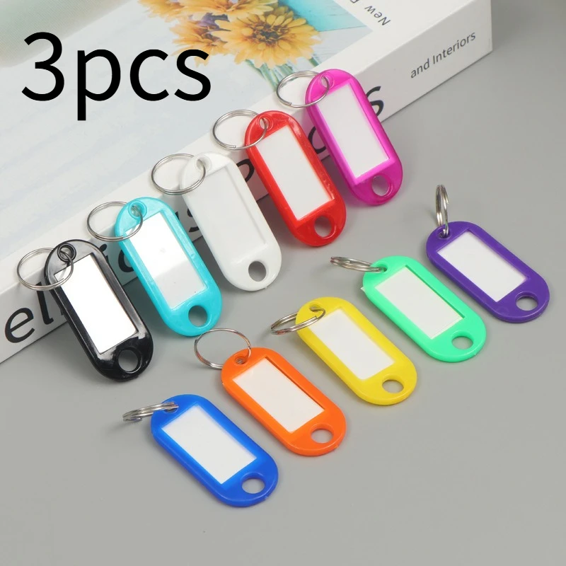 3pcs Writable Luggage Tags Keychain Sorting Luggage Tag Assorted Varieties