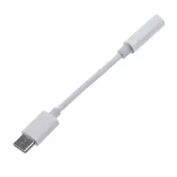 Kabel pleciony Adapter USB-C typu C do 3.5mm Jack kabel Audio Aux Adapter do Huawei nie obsługuje Sumsang