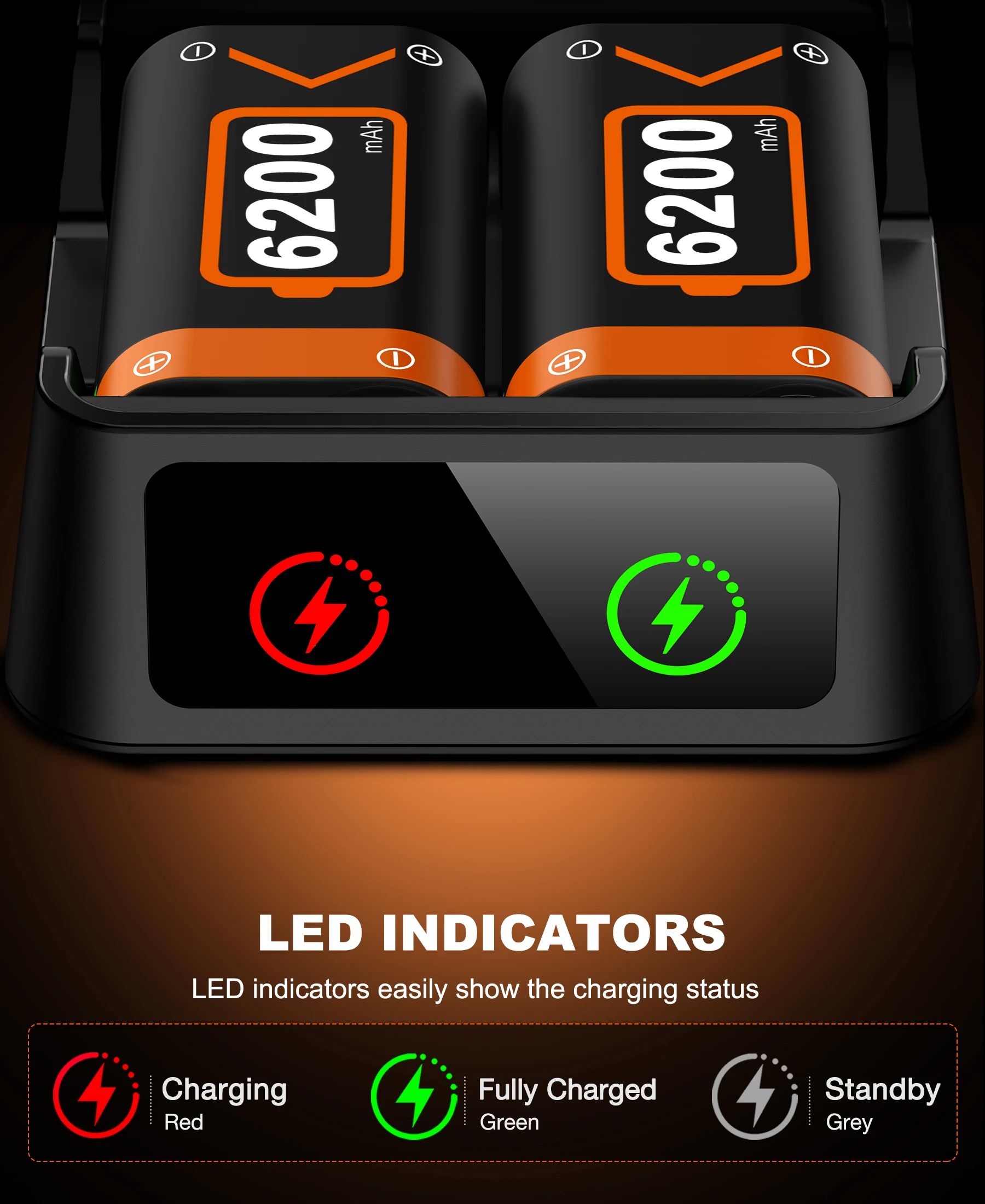 BEBONCOOL C100 2*6200 mWh حزمة بطاريات قابلة للشحن لـ XBOX Serise S/X وXBOX ONE S/X/Elite مع كابل الشحن