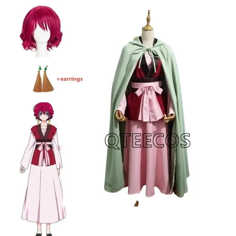 

♥AA no Princess Cosplay Costume Yona of the Dawn Dress With Cloak Women Halloween Anime Outfits Full Set New 2026