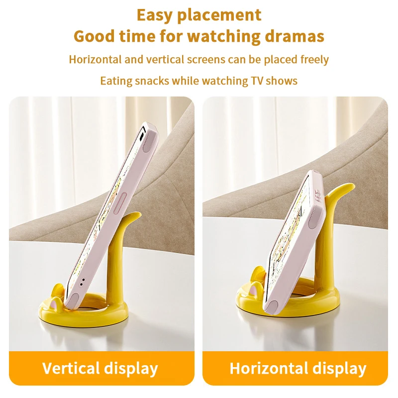 Quirky Cartoon Cat Phone Holder, Multi-functional Mobile & Tablet Stand for Desktop, Cute Kitten Themed Accessory