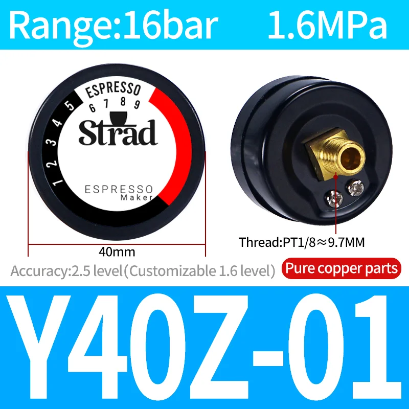 

50Pieces Customized pressure gauge Y40 1.6MPa