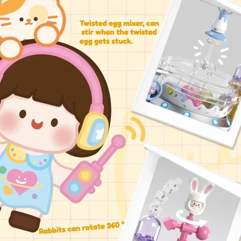 Fermi Box Meat Sauce Capsule Bearing Machine Twisting Egg Machine Building Blocks Girl Gift Children's Toy Building Blocks