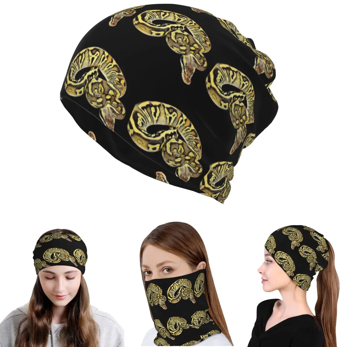 

Ball Python Pastel Leopard Bandana Neck Gaiter Mask Scarf Multifunction Headband Beanies Hat for Men Women Adult Washable