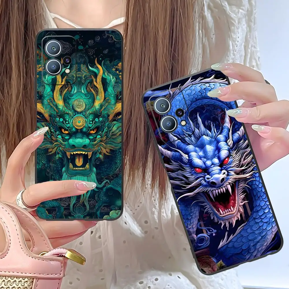 

East Orient Dragon Mobile Phone Case for Huawei P60 P50 P40 P30 P20 P10 P9 P8 Pro Lite Plus Black Luxury Cellphones Smartphone
