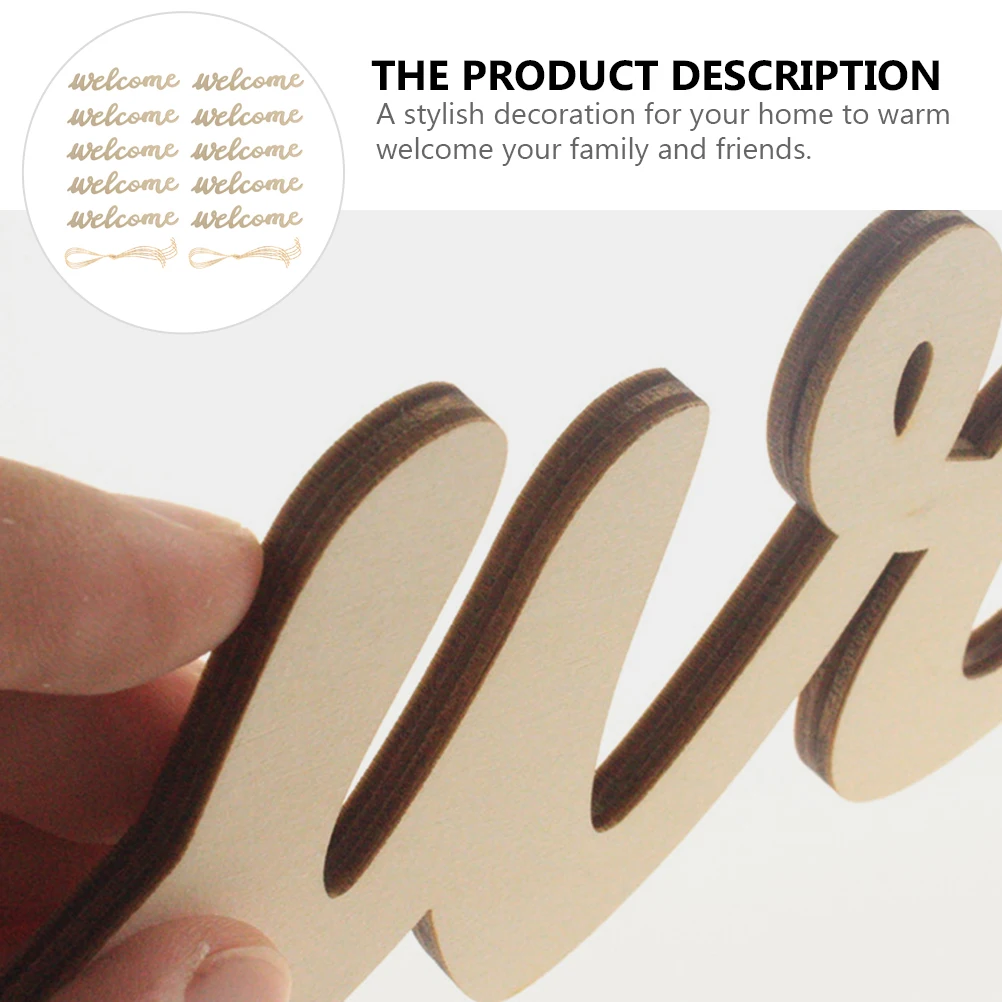 

Wooden Welcome Sign Custom Door Decor Retro Slogan Coffee Shop Wall Hanging Plaque Home Decor Wooden Creative Letters