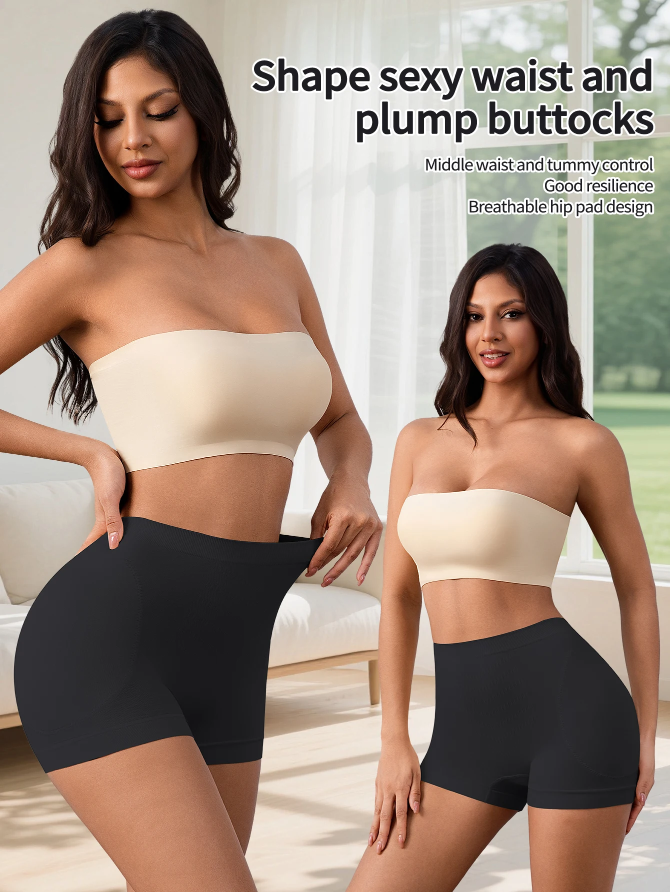 Flarixa Damen Po-Lifter Shaper Shorts mit herausnehmbaren Hüftpolstern, Bauchkontrolle, Hüftverstärker, nahtlose körperformende Sicherheitsunterwäsche – Detail 11