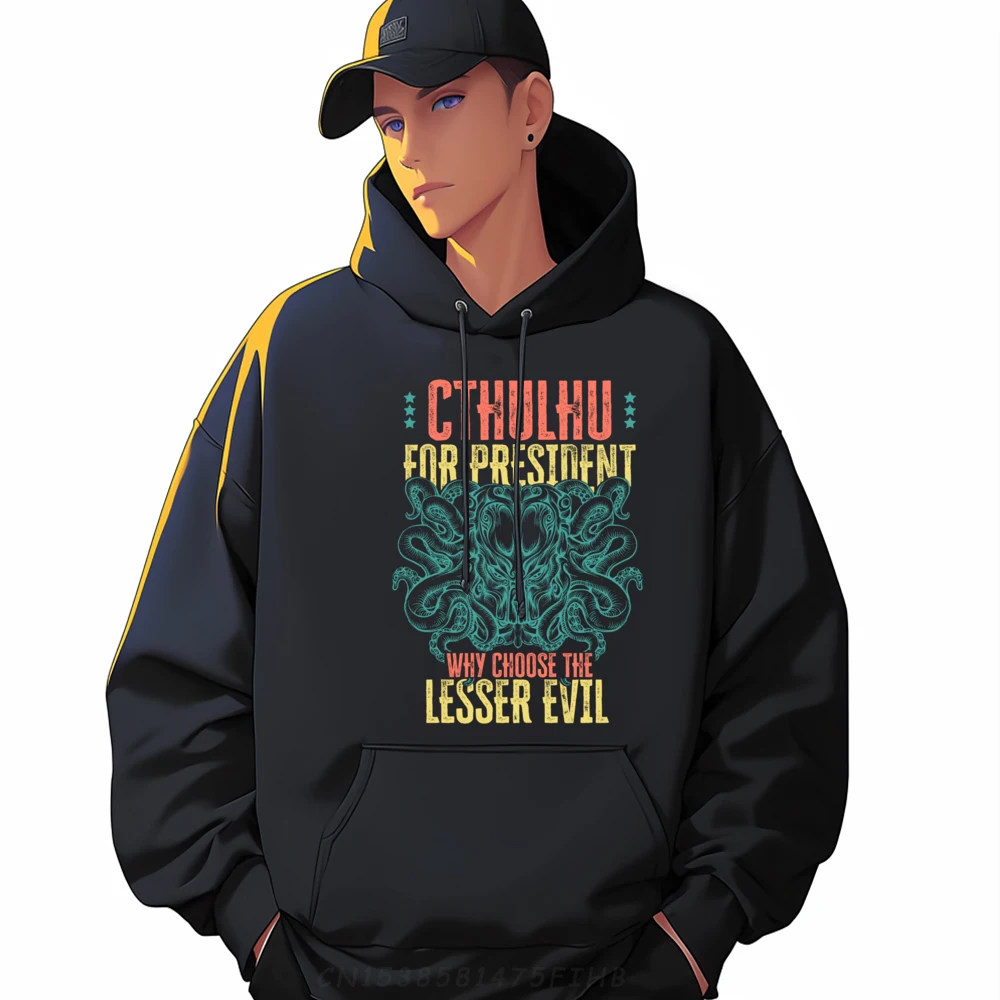 

Cthulhu For President Why Choose The Lesser Evil Selection Graphic Shirts Men's Shirts