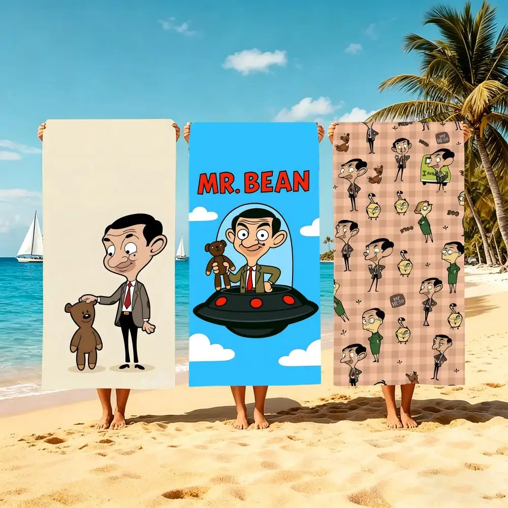 TV Series Mr. Bean Towel Microfiber Beach Towel Quick Dry Absorbent Soft for Swimming Yoga Resort Travel Camping