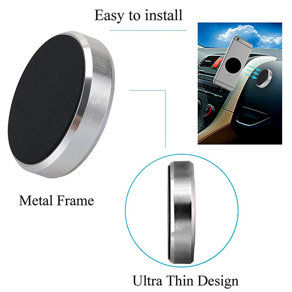 Soporte magnético para teléfono de coche, soporte Universal de aleación de aluminio para teléfono móvil, iPhone, Samsung, Xiaomi, Huawei, soporte GPS