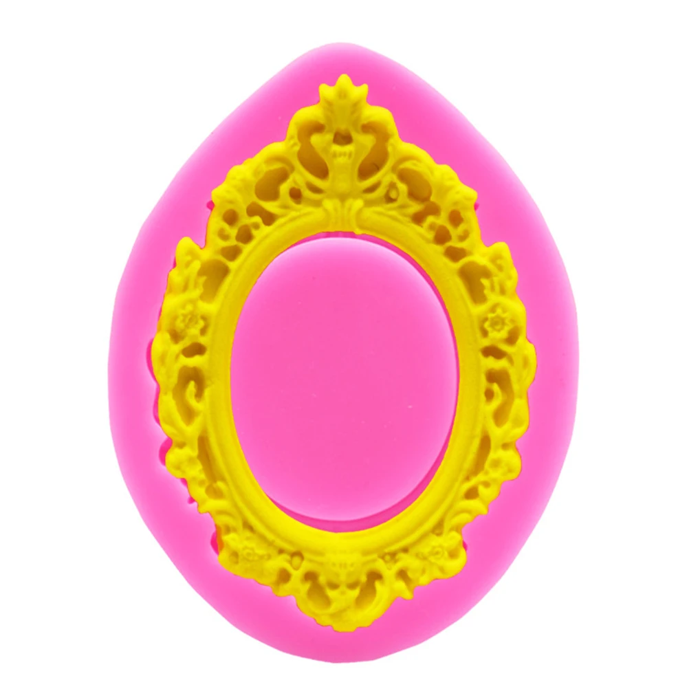 

Relief Pattern Mold Cake Decoration Baking Forms Moulds Picture Frame Embossing Pink Molding Making Molds