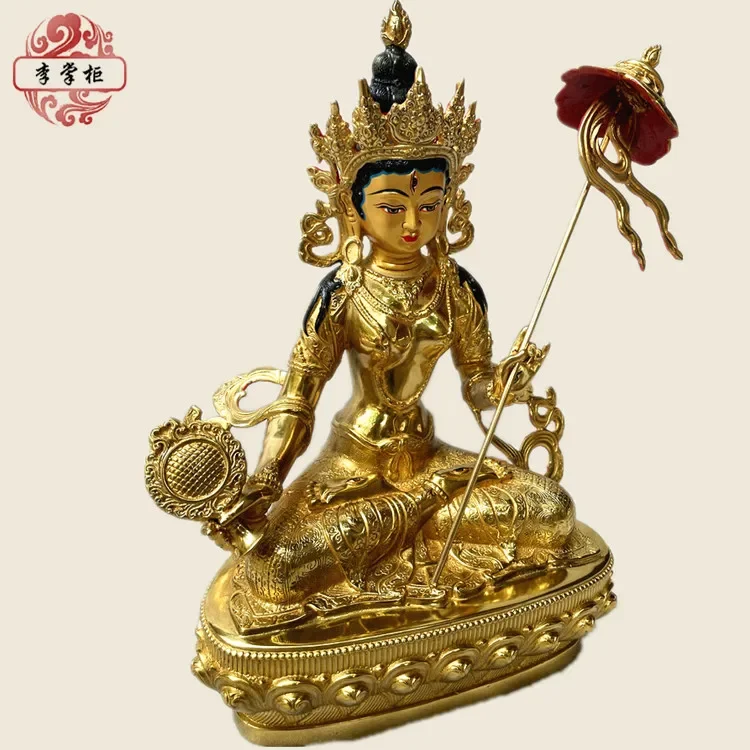 's boutique, Nepalese Tantra Tibetan biography, pure copper big white umbrella high Buddha mother gilt Buddha statu