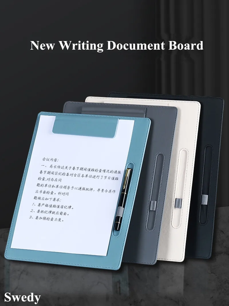 

A4 Magnetic PU Leather File Paper Folder Clipboard Writing Pad Contract Folder File Pad Menu Holder Clipboard