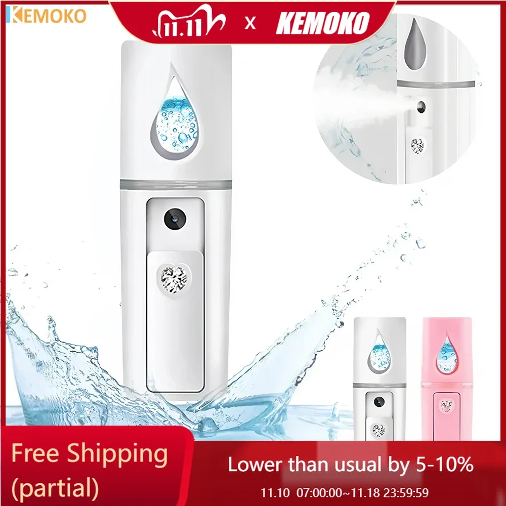 Mini pulverizador de Nano niebla para refrigeración Facial, práctico pulverizador Facial, humidificador, portátil, recargable por USB, dispositivo
