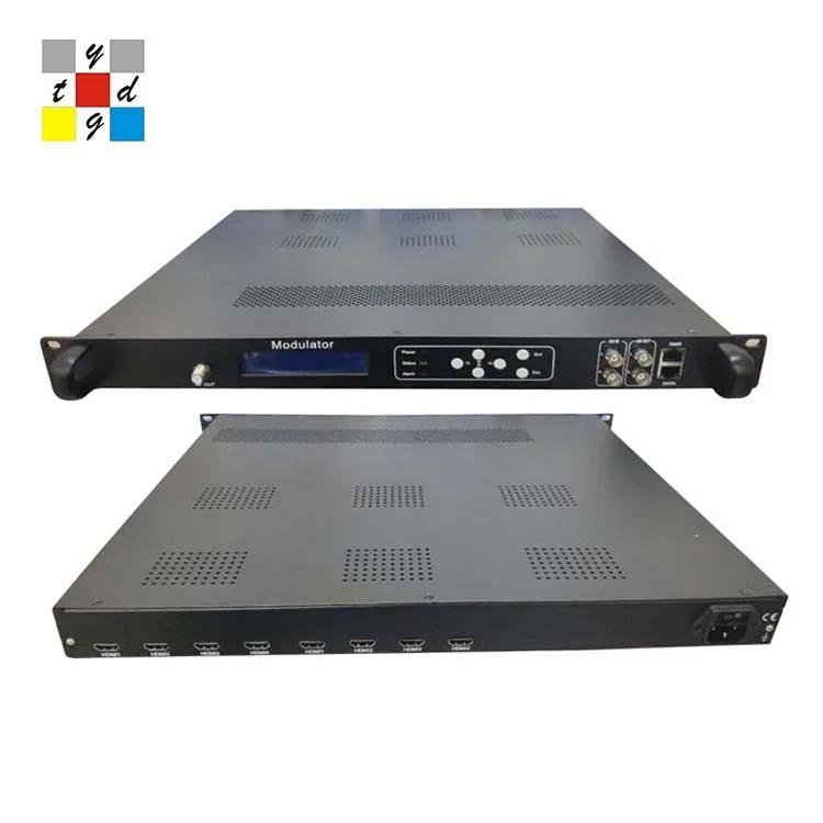 Best price 4/8 /12/16/24 HD video encoding to RF digital Modulator OUT DVB-C DVB-T ATSC ISDB-T