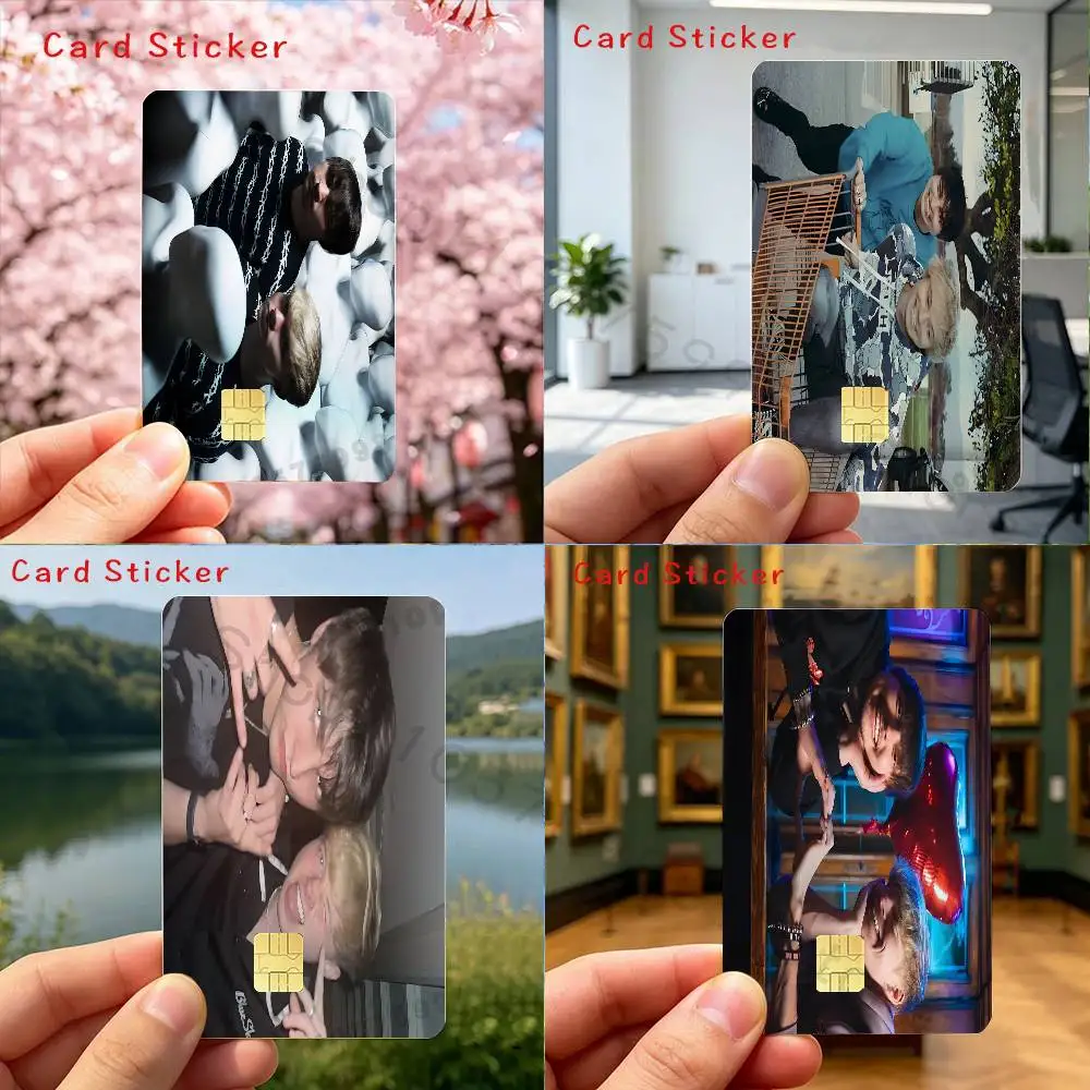 CP BL Funny S-Sam and Colby Holographic Laser Shinny Film Skin Cover Sticker for Debit Credit Card Bank Card