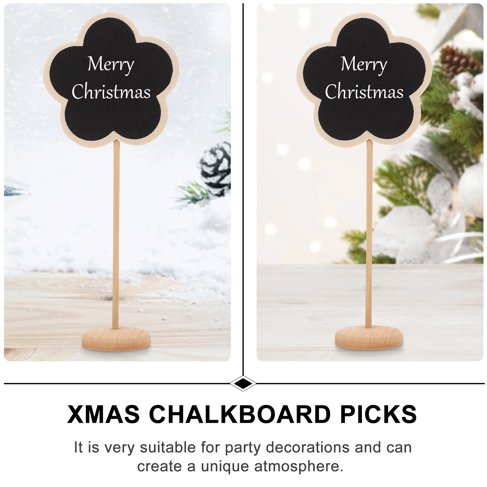 

10pcs Small Chalkboard Decor Mini Wooden Blackboard Toppers For Plant Labels Garden Party Favors Wedding Home Xmas Message