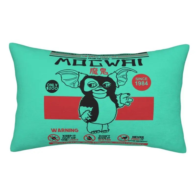 Custom Modern Your Pet Mogwai Gremlinse Cushion Cover Soft Gizmo 80s Movie Mogwai Monster Sci Fi Pillow Case Rectangle