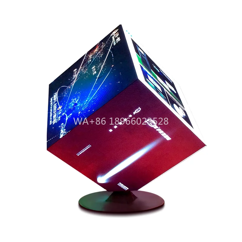 P1.5 Полноцветный светодиодный дисплей Cube Box 128*128*5 граней 128*128 Панельный модуль для магазина и рекламы P1.5 Полноцветный светодиодный дисплей Cube Box 128*128*5 граней 128*128 Панельный модуль для магазина и рекламы